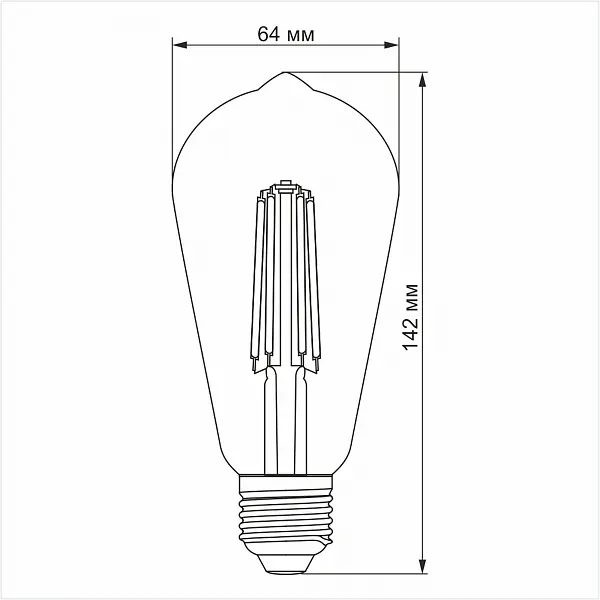 LED лампа VIDEX Filament ST64FD 6W E27 4100K дімерна - фото 4