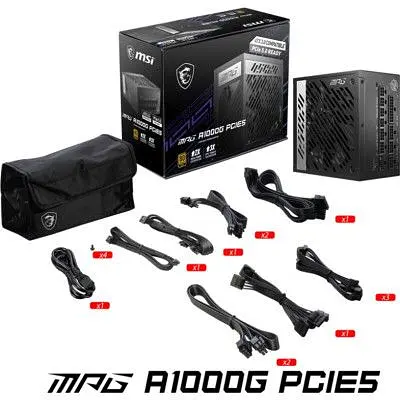 Блок живлення MSI 1000W (MPG A1000G PCIE5) - фото 6