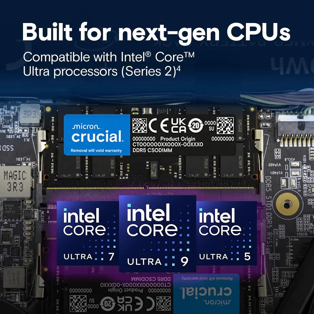 Модуль пам'яті Crucial DDR5 24GB 6400Mhz CSODIMM CL52 (CT24G64C52CS5) - фото 5