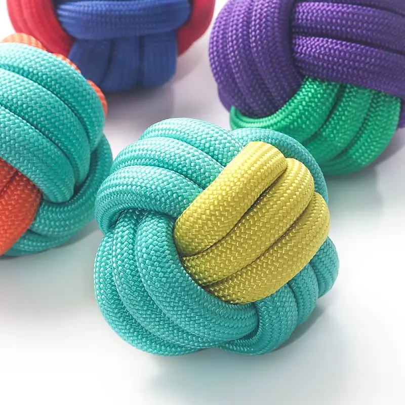 Іграшка для собак Derby Dog Rope Toy - Ball with Long Handle - фото 3