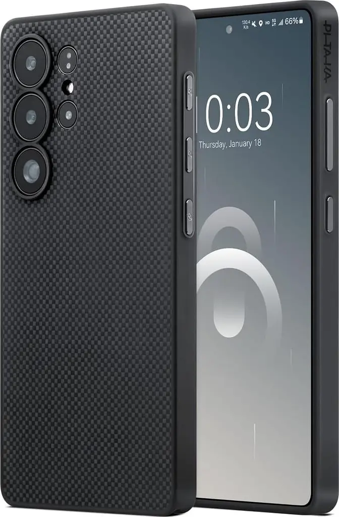 Чохол протиударний Pitaka PinButton Case MagSafe для Samsung Galaxy S25 Ultra (S938) Black-Grey PBS2501U