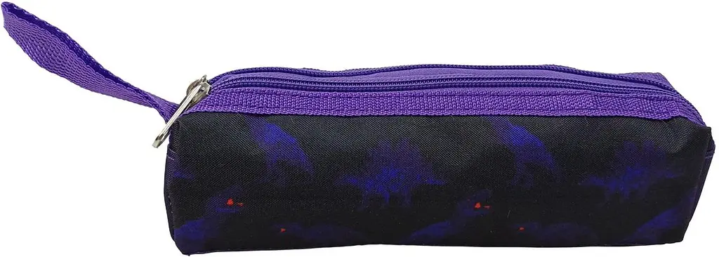 Пенал шкільний Expertiz Zweikammer-etui 20x5.5x5 см поліестер чорний з фіолетовим (динозаври) - фото 3