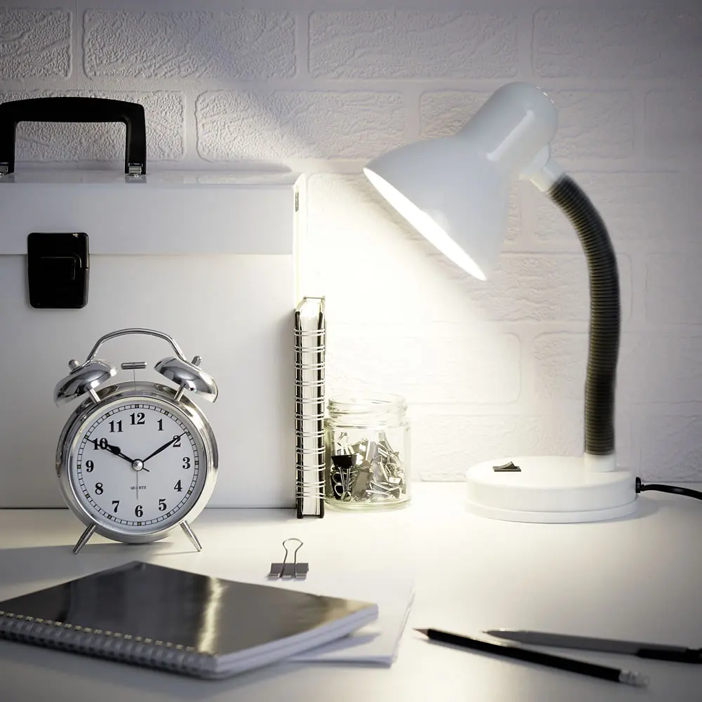 Настільна лампа Brille на гнучкій ніжці офісна MTL-02 white - фото 5