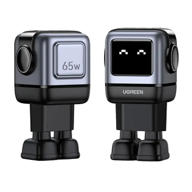 Зарядний пристрій Ugreen 1xUSB + 2xUSB-C 65W GaN CD361 gray (25685B) - фото 2