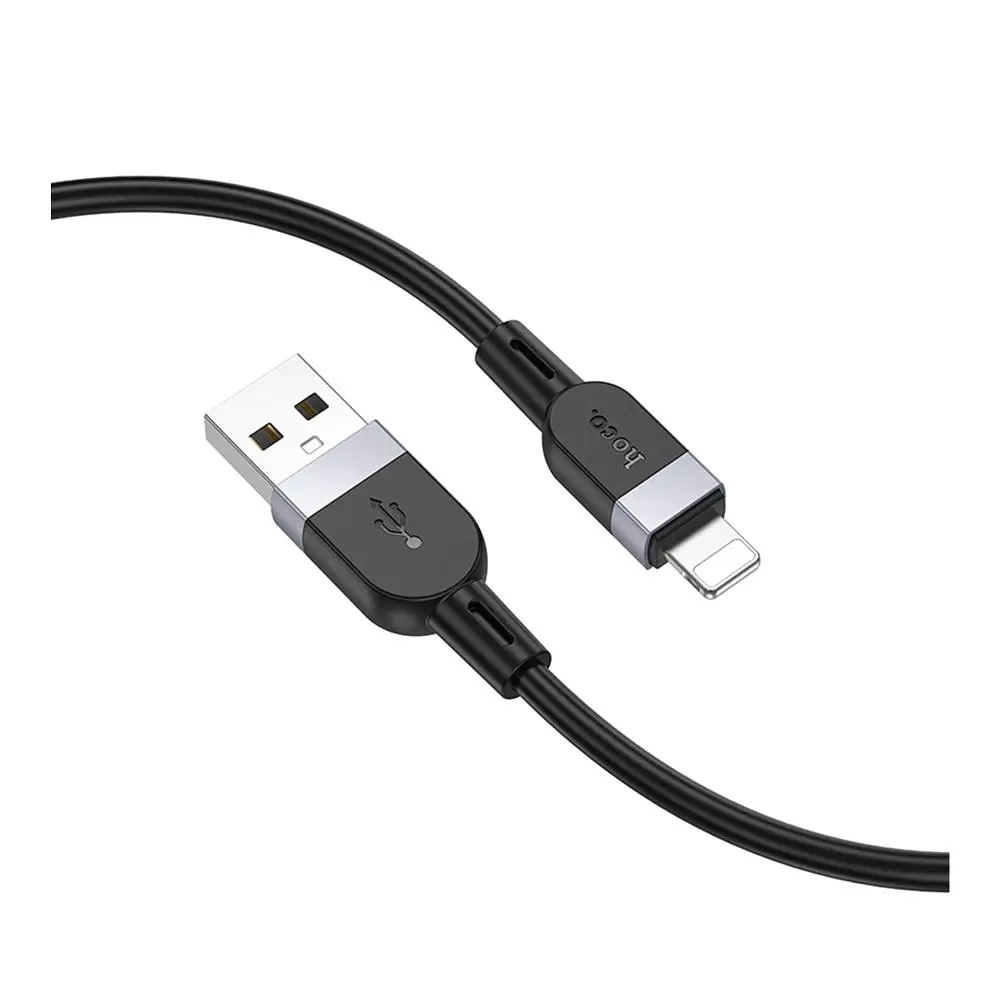 Кабель синхронизации Hoco X109 Silicone 2.4A USB to Lightning 2m Black (35924_3605829) - фото 5