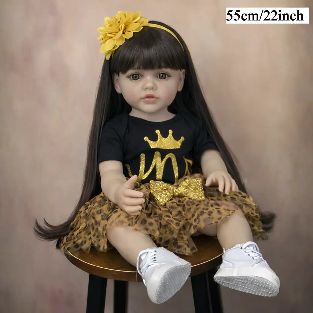 Реалістична Кукла Реборн 55 см повністю силіконова Doll Reborn Baby Born К0100511 - фото 8