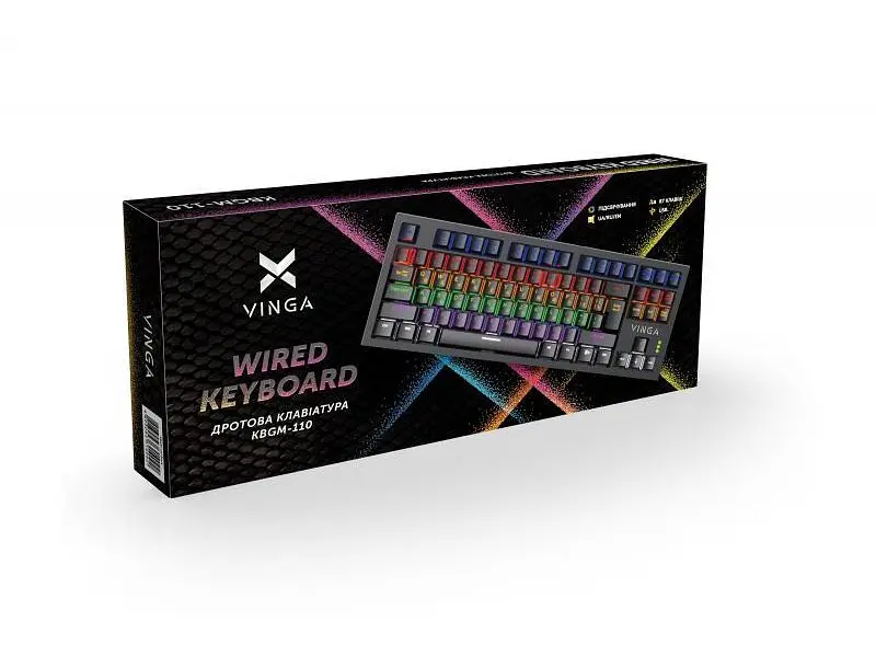Клавіатура Vinga KBGM-110 Black - фото 6