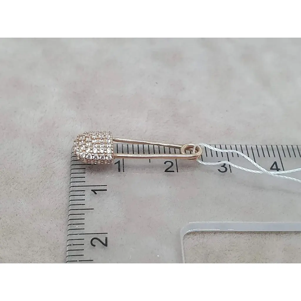 Золота брошка-шпилька Імперія золота з фіанітами. Артикул БШ1362И - фото 4