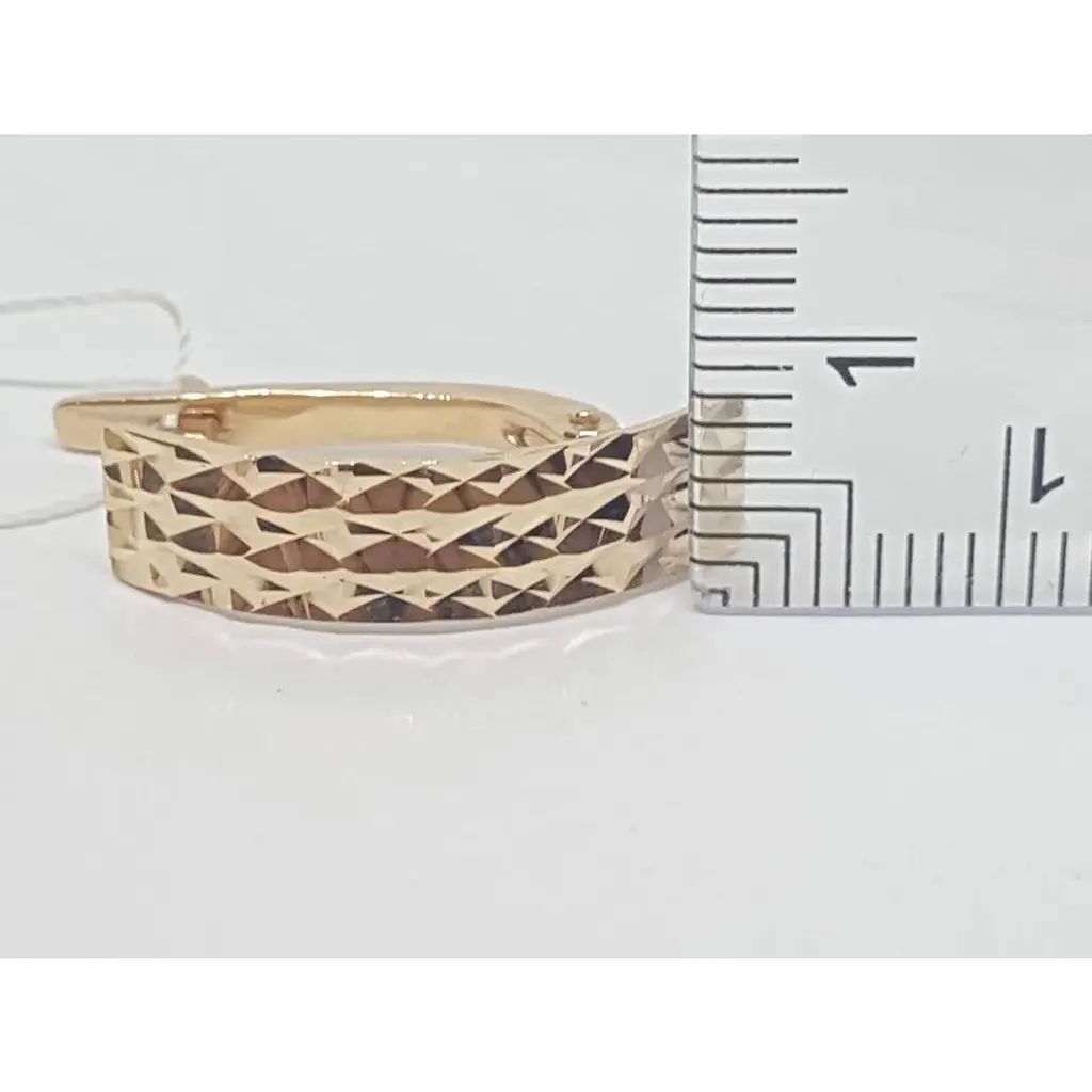 Золоті сережки Імперія золота з алмазною гранню. СБ638(А)И - фото 5