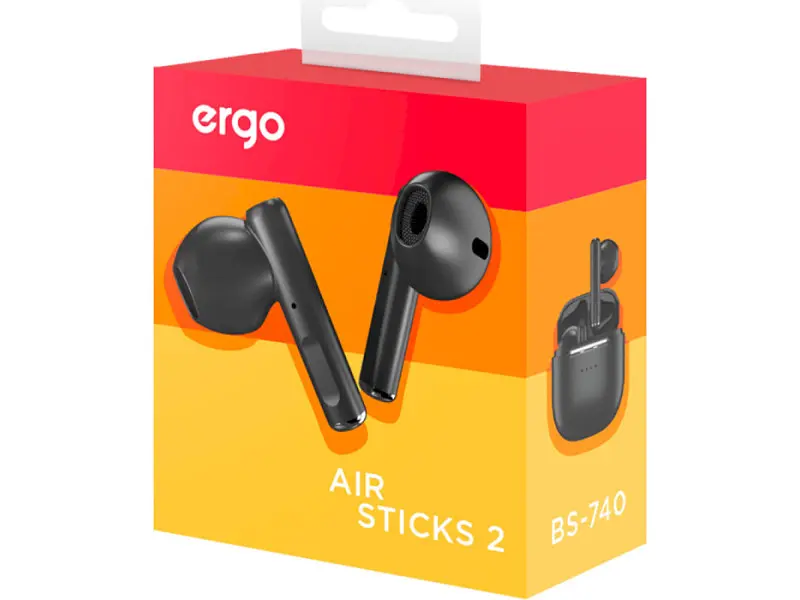 Навушники Ergo BS-740 Air Sticks 2 Black (BS-740K) - фото 8