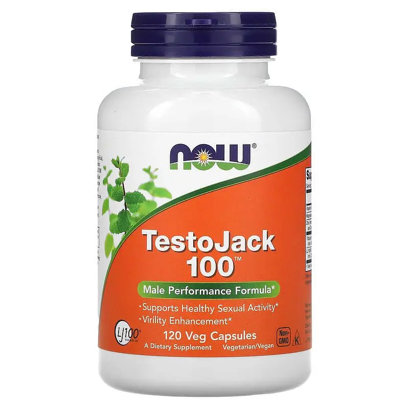 Репродуктивне здоров'я чоловіків, TestoJack 100, 120 вегетаріанських капсул Now Foods vit0002171