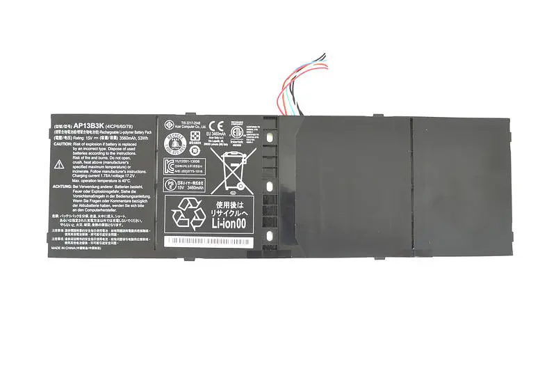 Акумулятор для ноутбука Acer AP13B3K Aspire V7-482 15V Black 3560 mAh - фото 5