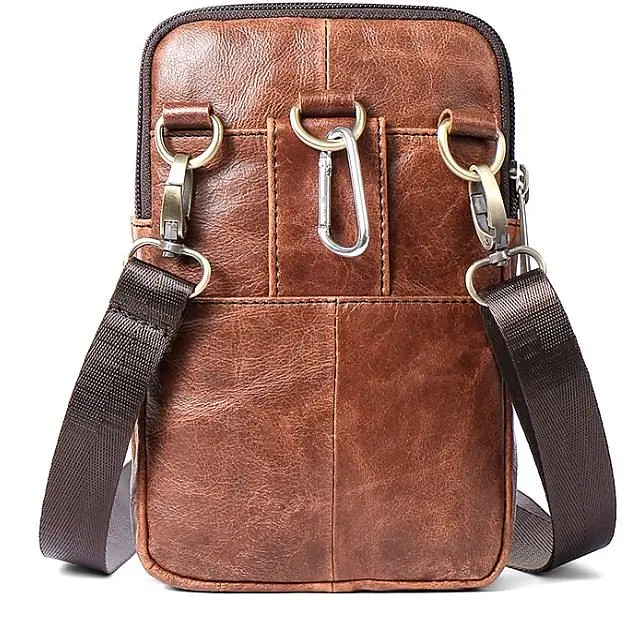Сумка кожаная мужская Vintage 13х21х4,5 см sum0012381 - фото 6