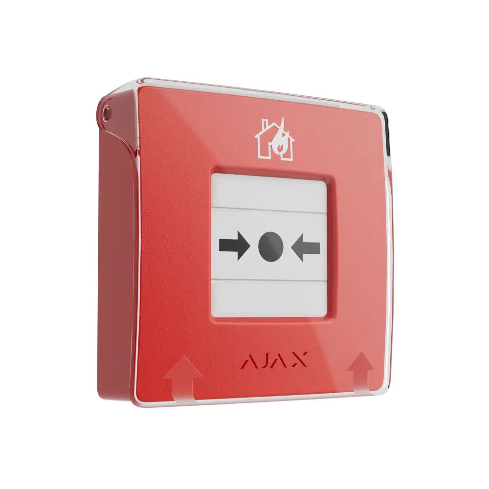 Бездротова кнопка для активації пожежної тривоги вручну Ajax ManualCallPoint Red Jeweller (26-00338) - фото 2