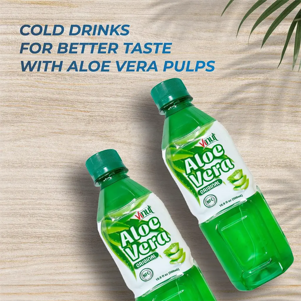 Освіжаючий напій Vinut Pure Aloe Vera Juice Original Flavor with Pulp 500 мл - фото 4