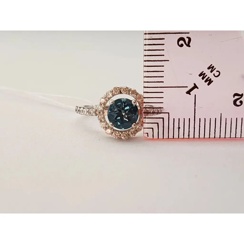 Серебряное кольцо Агни Ярина с топазом. 1596/9р-TLB 16 - фото 5