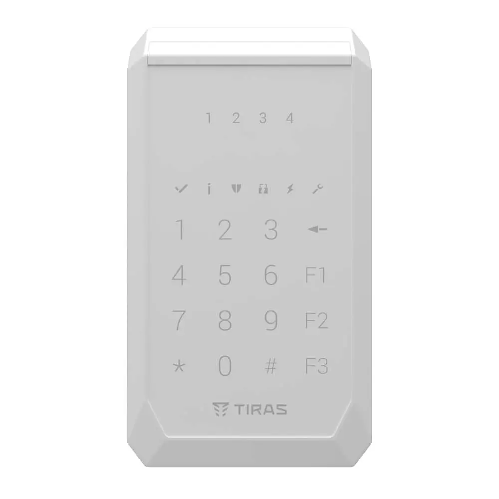 Клавіатура Tiras K-PAD4 White на 4 індикатори зон (21-00025) - фото 4