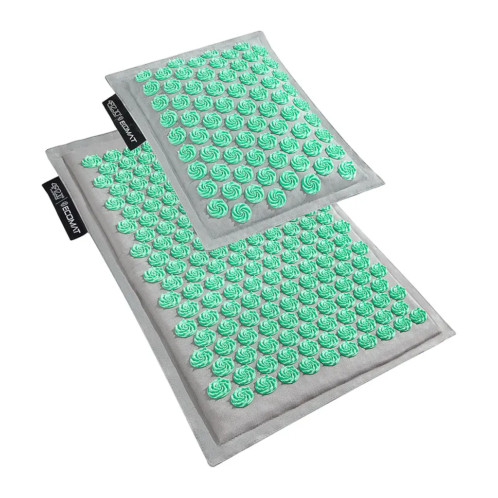 Килимок акупунктурний 4FIZJO Eco Mat Аплікатор Кузнєцова з подушкою 68 x 42 см Grey/Mint 4FJ0230 (P-5907739312181) - фото 6
