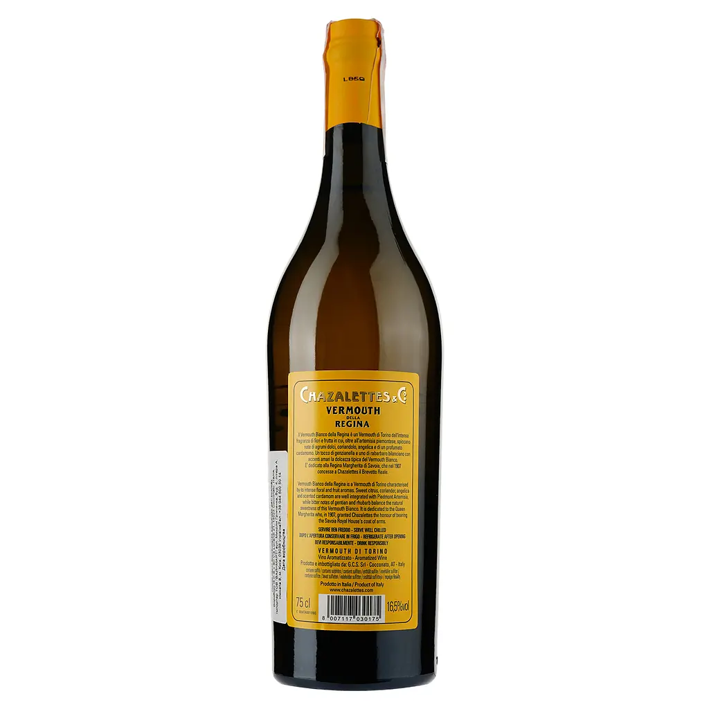 Вермут Cantine Bava Vermouth Chazalettes Bianco della Regina, белый, сладкий, 16,5%, 0,75 л - фото 2