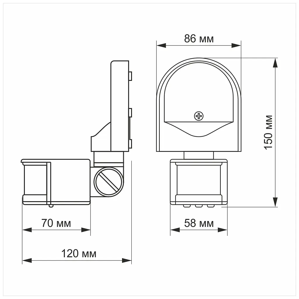 Датчик руху Videx 220V 1200W інфрачервоний (VL-SPW02W) - фото 3