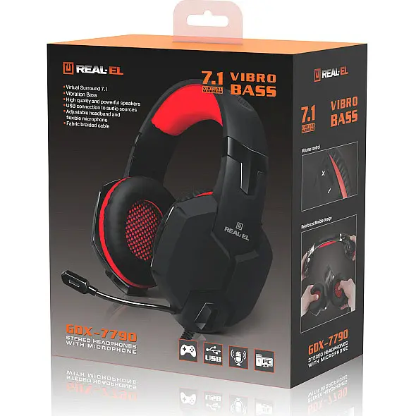 Ігрові навушники REAL-EL GDX-7790 Black (EL124100054) [112566] - фото 13