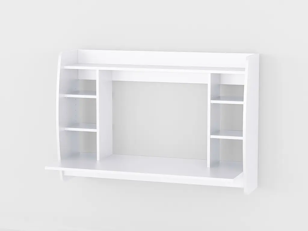 Стіл комп'ютерний навісний Forte Astrid 1100x750x485 Білий (id27-0000-43-white) - фото 2