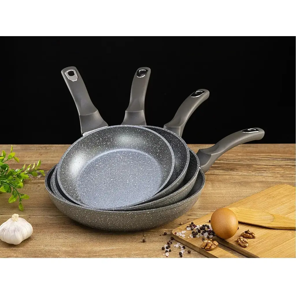 Сковорода Aureti Grey Marble 24 см (AU-302-24) - фото 5