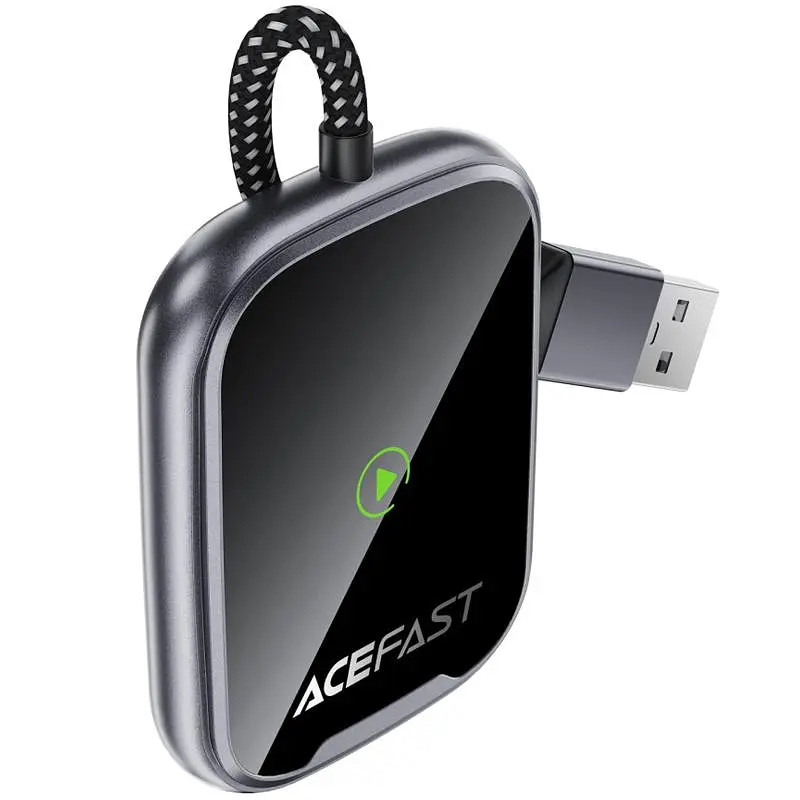 Адаптер Acefast QC1 car wireless CarPlay Gray - фото 3