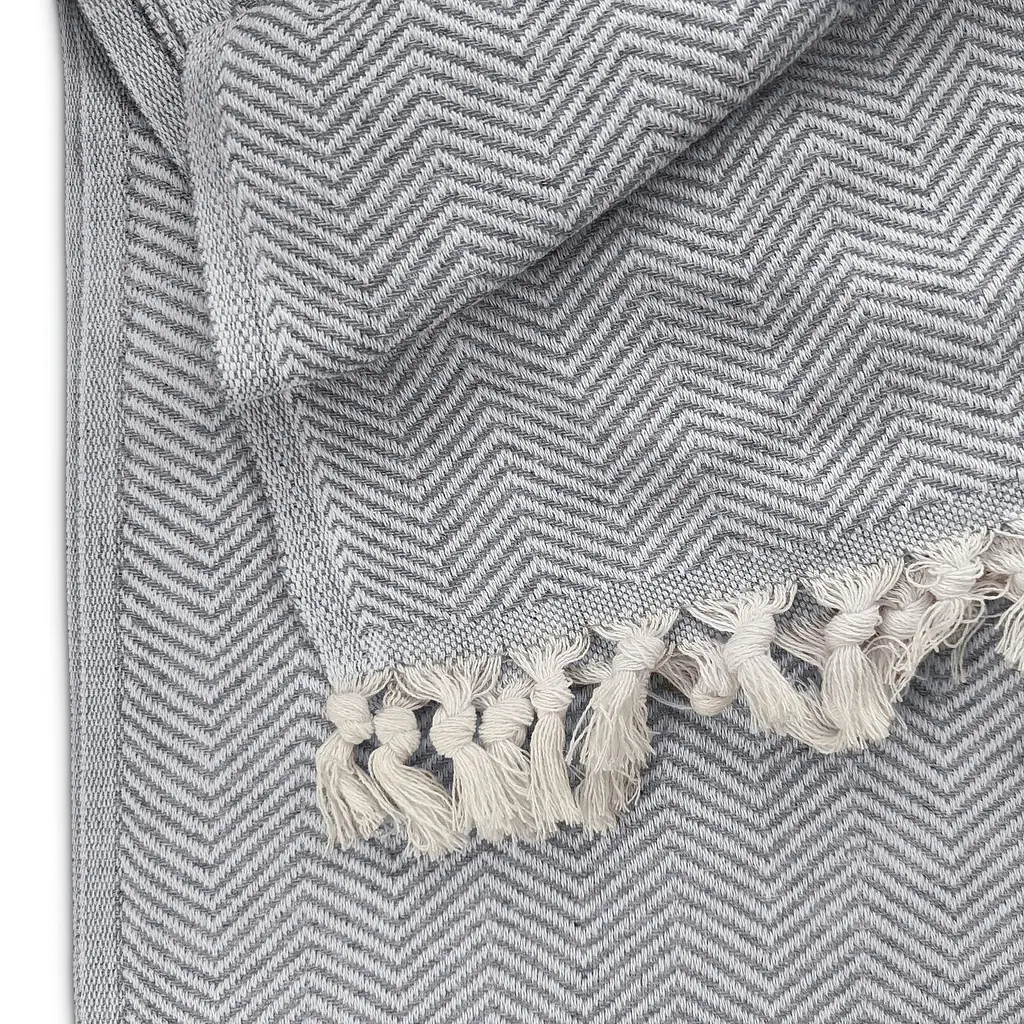 Плед хлопковый Cosas TWISTY CS1 200х230 см серый (Plaid_Twisty_02Silver_200x230) - фото 4
