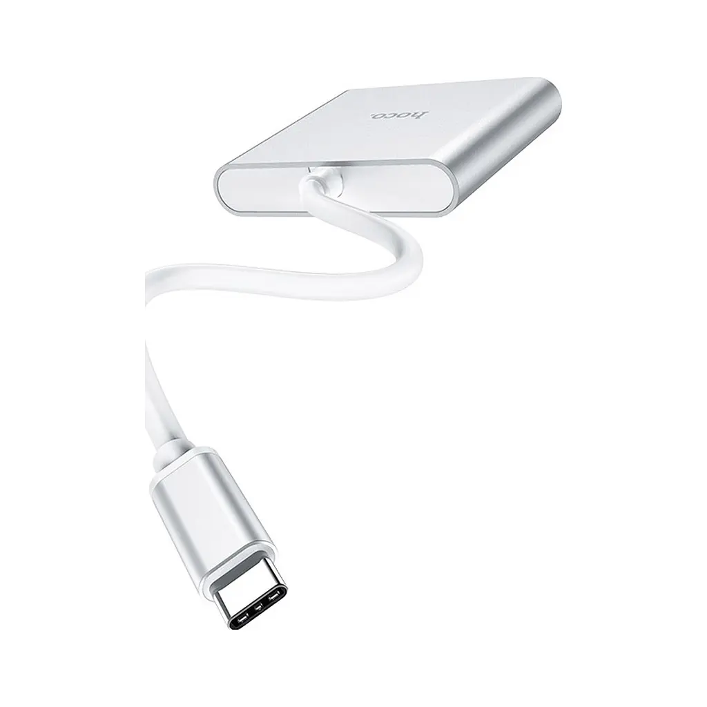 Концентратор HOCO USB-C to USB3.0+HDMI+PD HB14 Silver (6931474725790) - фото 5