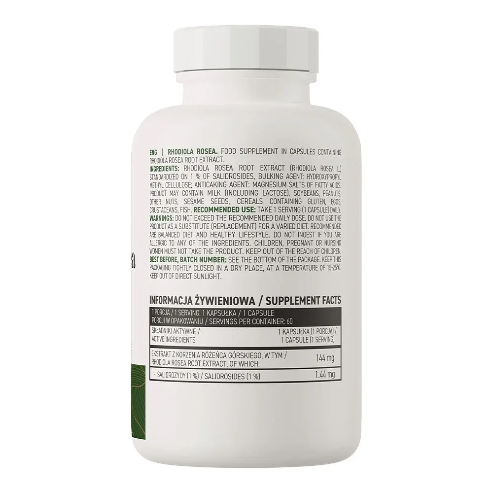 Екстракт родіоли рожевої OstroVit Vege Rhodiola Rosea, 60 капсул для зменщення стресу - фото 2