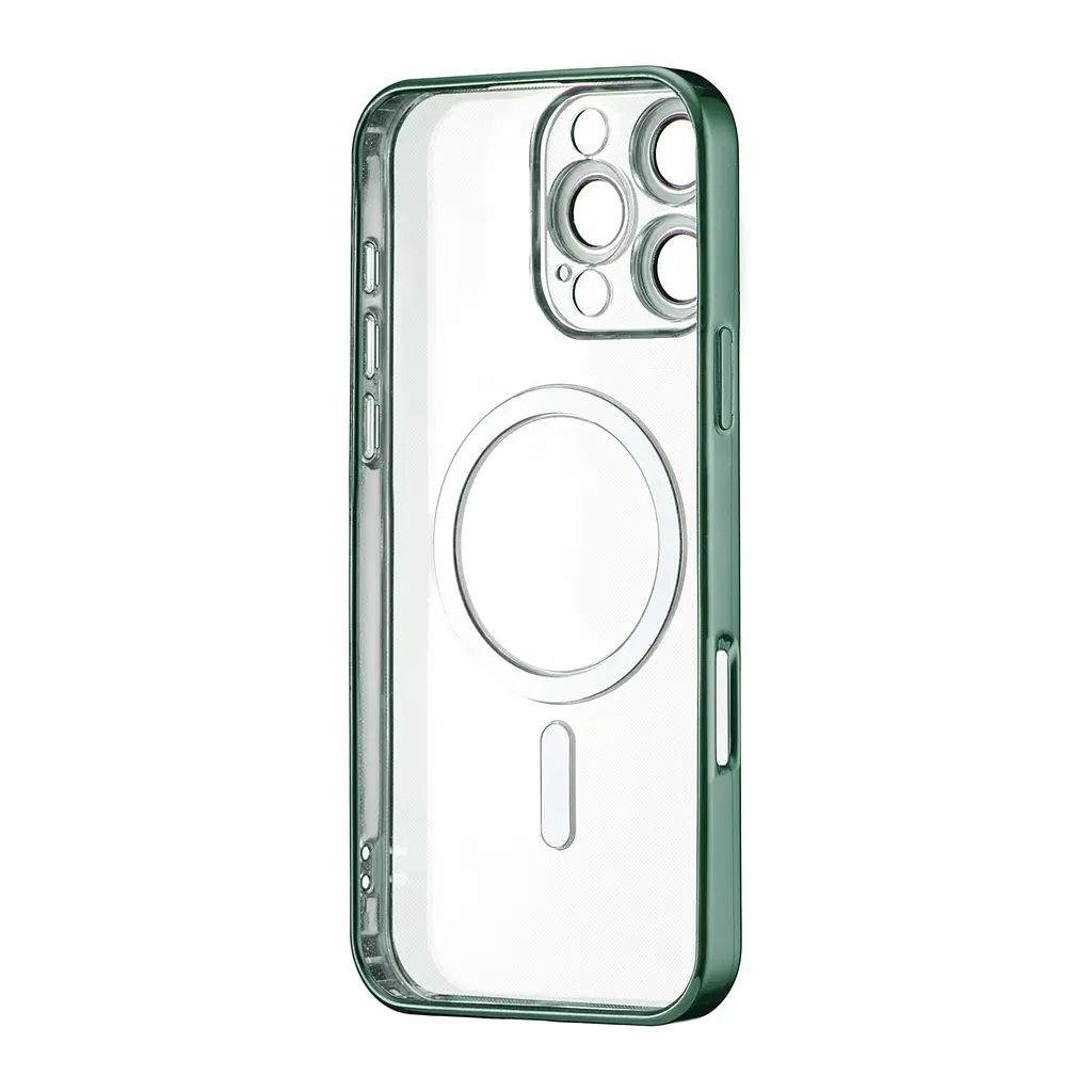 Чохол Ductil Metallic Edge with MagSafe (Protected Camera & Lens) iPhone 16 Pro Max Dark Green - фото 3