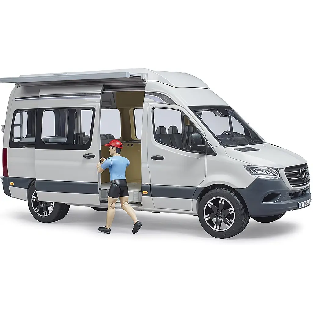 Игрушечная машинка Bruder Автомобиль MB Sprinter для кемпинга с фигуркой 1:16 (02672) - фото 3