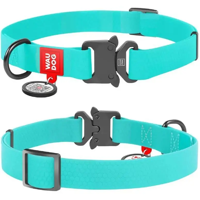 Нашийник Waudog Waterproof з QR паспортом водостійкий металева пряжка-фастекс Розмір XL - фото 1