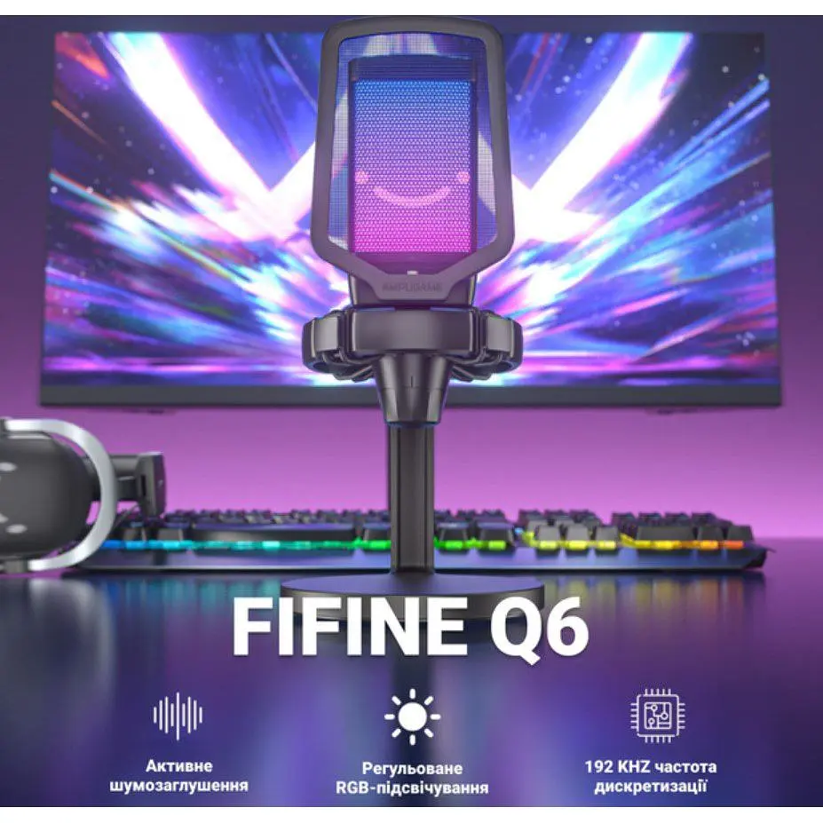 Микрофон конденсаторный Fifine FQ-6 USB Black - фото 5