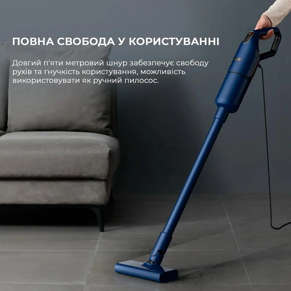 Ручний пилосос Xiaomi Deerma Vacuum Cleaner Blue (DX1000W) - фото 2