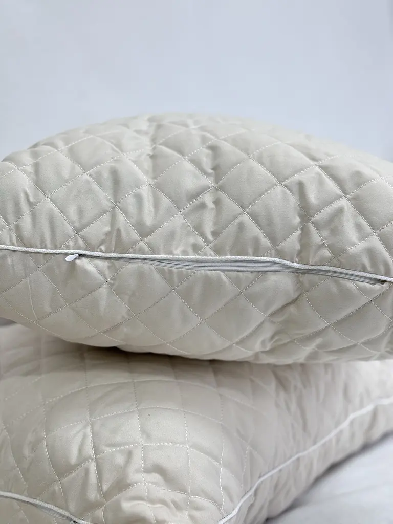 Подушка Ecotton 40х60 см антиалергенна на змійці бежева з наповнювачем холофайбер (19906) - фото 6