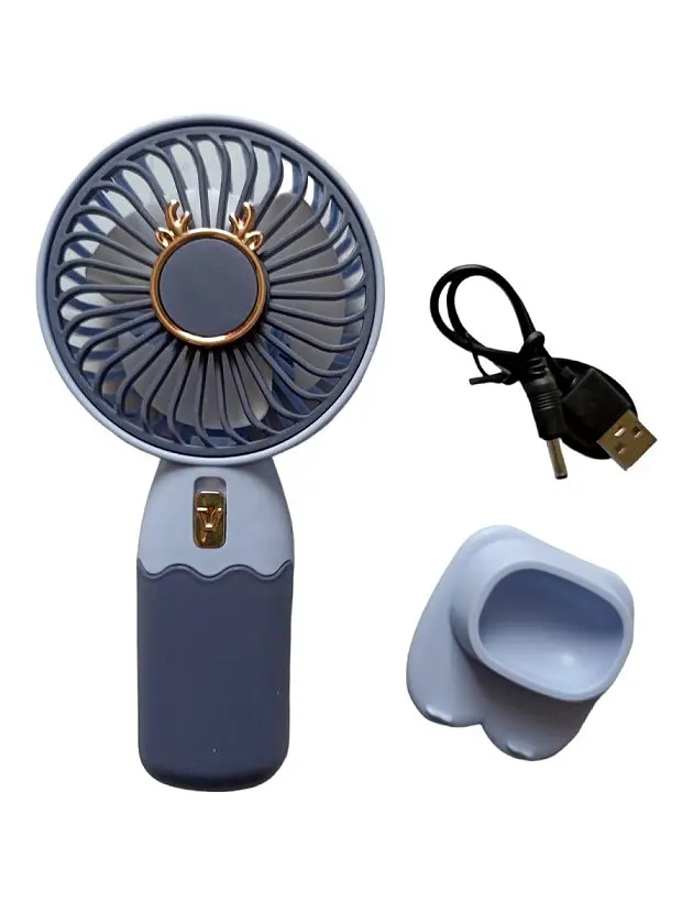 Вентилятор ручний акумуляторний Mini Fan ZB088C USB Фіолетово-бузковий - фото 3