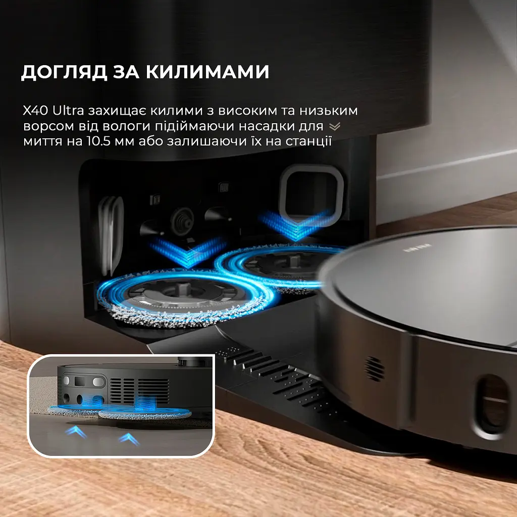 Робот-пылесос моющий Dreame Bot X40 Ultra Black - фото 19