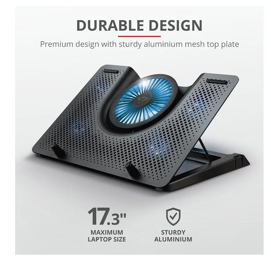 Охолоджувальна підставка для ноутбука 15-17.3 дюймів Trust GXT1125 Quno 5xFan, LED - фото 2