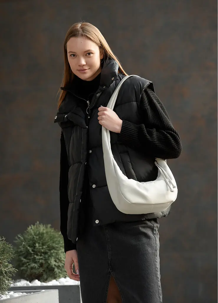 Сумка жіноча Sambag HOBO S білий 30 х 13 х 8 см (53100030) - фото 3