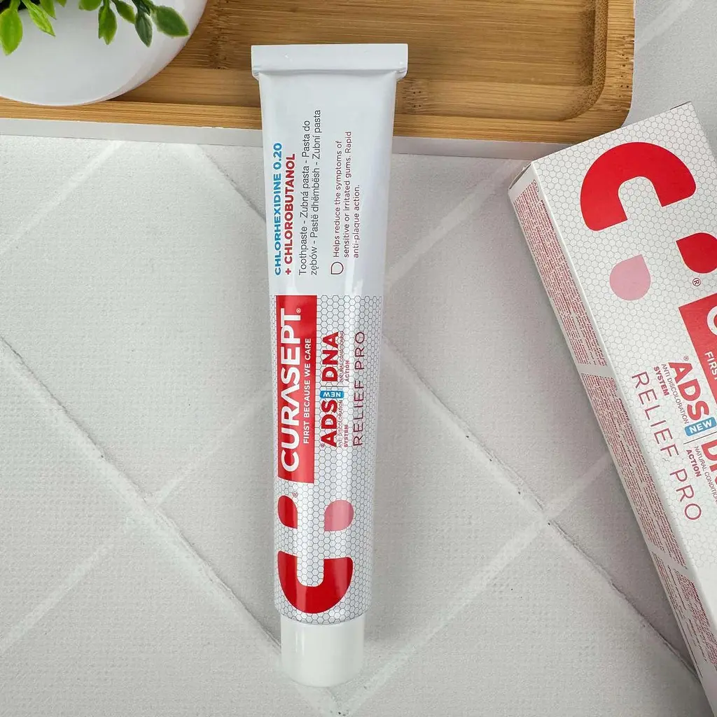 Зубна паста Curasept Relief PRO (заспокійлива) 0,20% хлоргексидин 75 мл - фото 2