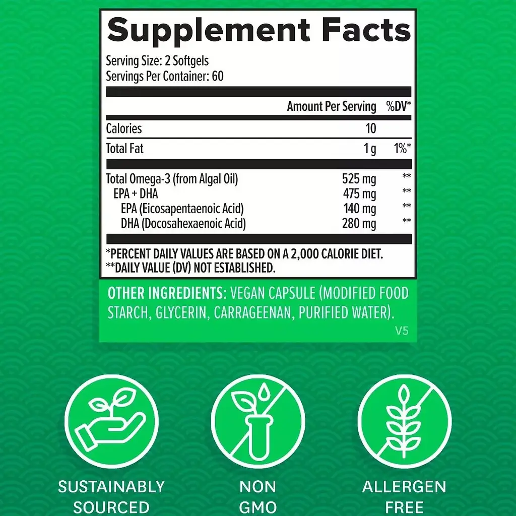 Омега-3 для веганів Zenwise Vegan Omega-3 120 гелевих капсул - фото 2