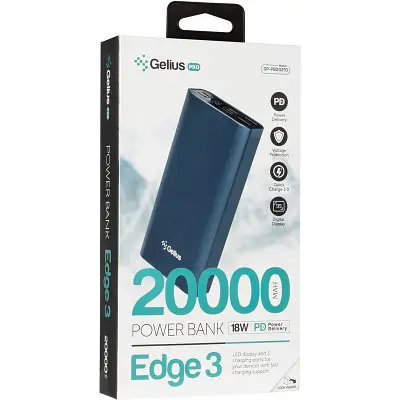Портативна батарея Powerbank Gelius Pro Edge 3 PD GP-PB20-210 20000mAh Dark Blue - фото 9