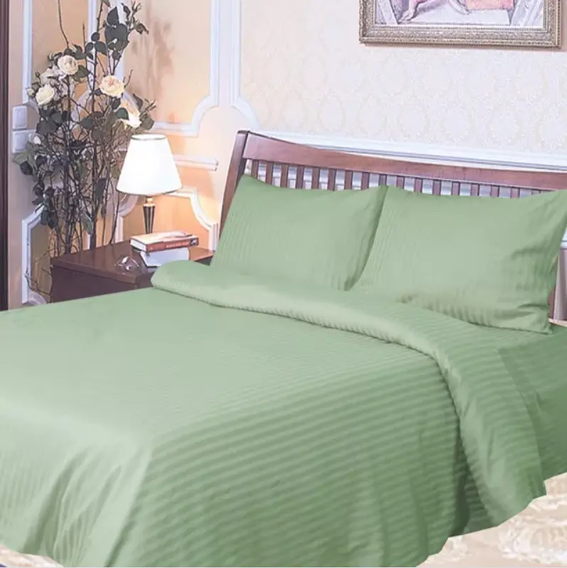 Комплект постельного белья Ярослав сатин 1.5-й зеленый (49551) - фото 1