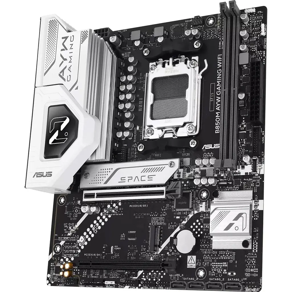 Материнська плата ASUS B850M AYW GAMING WIFI (B850M AYW GAMING WIFI) (Socket AM5, AMD B850, Micro-ATX) - фото 2