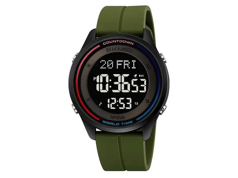 Чоловічий наручний годинник 2412PAG Army Green Skmei acs0029937 - фото 2