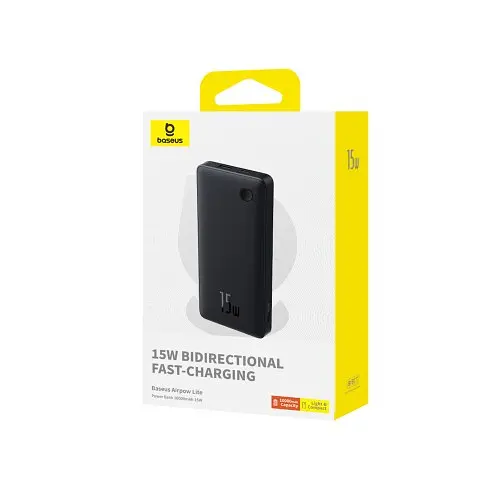 УМБ Baseus Airpow Lite 10000 mAh 15W чорний P10067500123-00 - фото 5