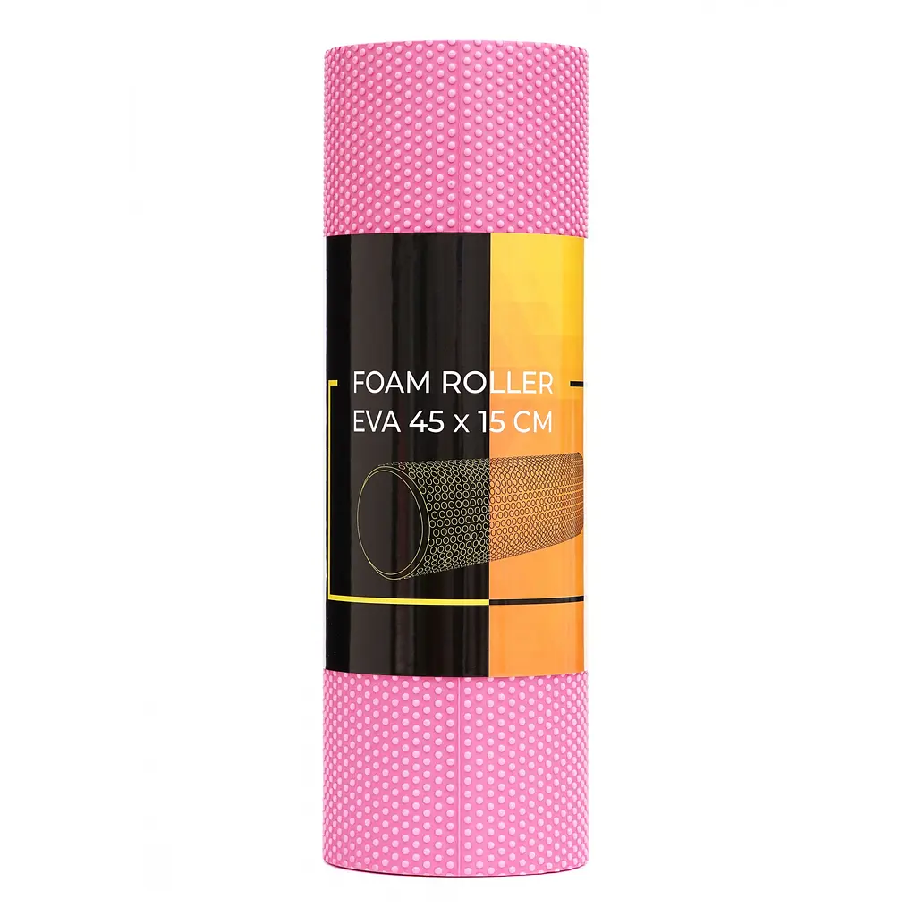 Массажный ролик Cornix EVA+ 45 x 15 см (валик, роллер) XR-0303 Pink - фото 4