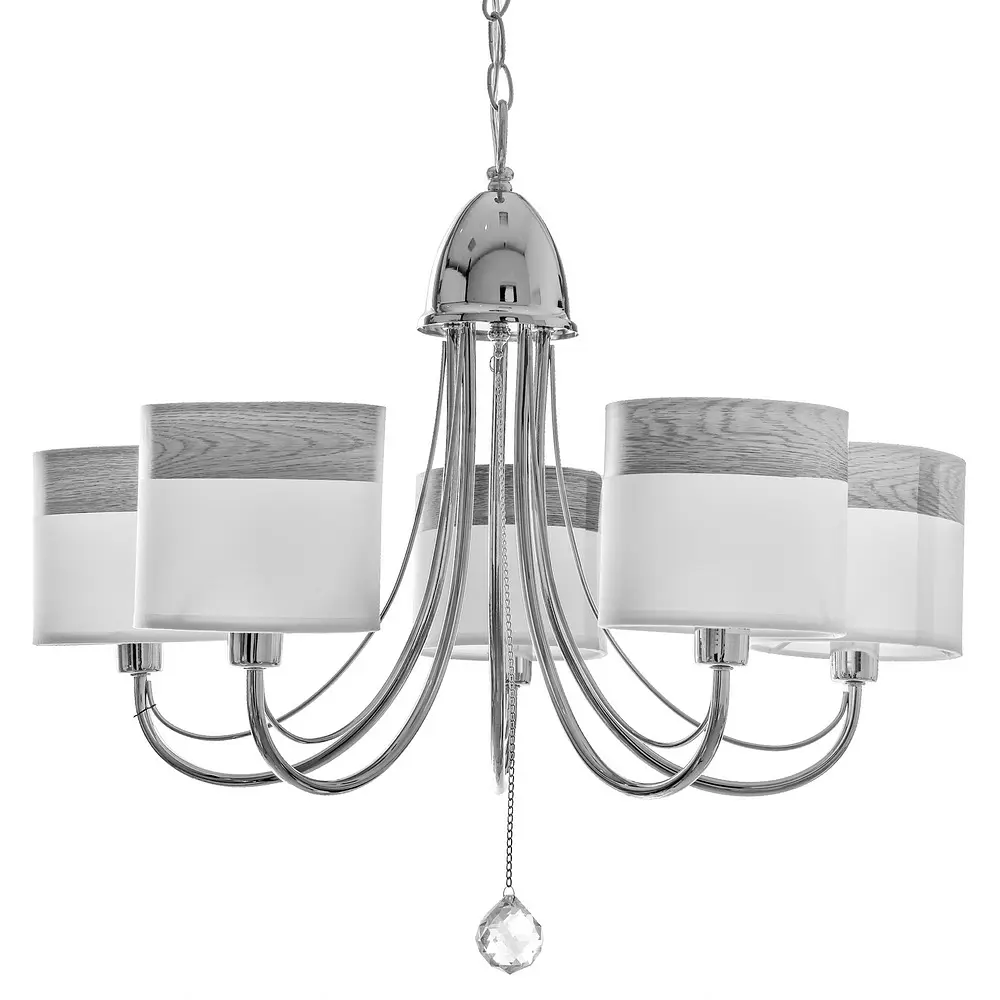 Люстра подвесная Brille прованс с абажуром E14 40W CH (BKL-642S/5) - фото 2